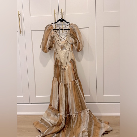 ASOS Tiered Voile Maxi Dress with Front Tie | Size M - Picture 4 of 4